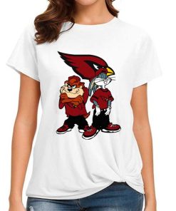 T Shirt Women DSBN011 Looney Tunes Bugs And Taz Arizona Cardinals T Shirt