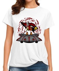 T Shirt Women DSBN013 Rick Morty In Spaceship Arizona Cardinals T Shirt