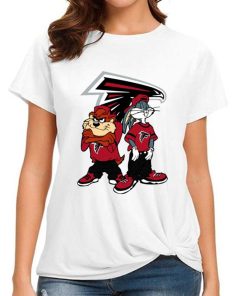 T Shirt Women DSBN019 Looney Tunes Bugs And Taz Atlanta Falcons T Shirt