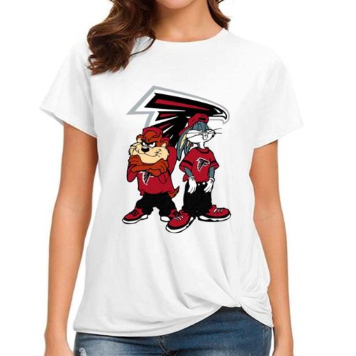 T Shirt Women DSBN019 Looney Tunes Bugs And Taz Atlanta Falcons T Shirt