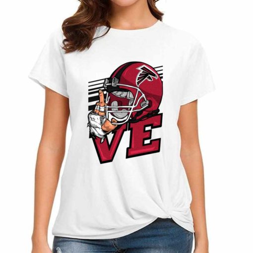 T Shirt Women DSBN020 Love Sign Atlanta Falcons T Shirt