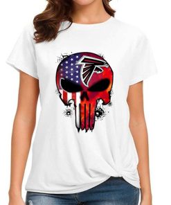 T Shirt Women DSBN028 Punisher Skull Atlanta Falcons T Shirt