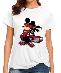 T Shirt Women DSBN029 Mickey Gangster And Car Atlanta Falcons T Shirt