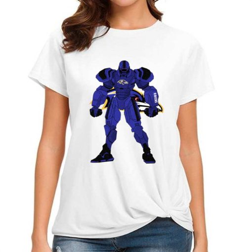 T Shirt Women DSBN041 Transformer Robot Baltimore Ravens T Shirt