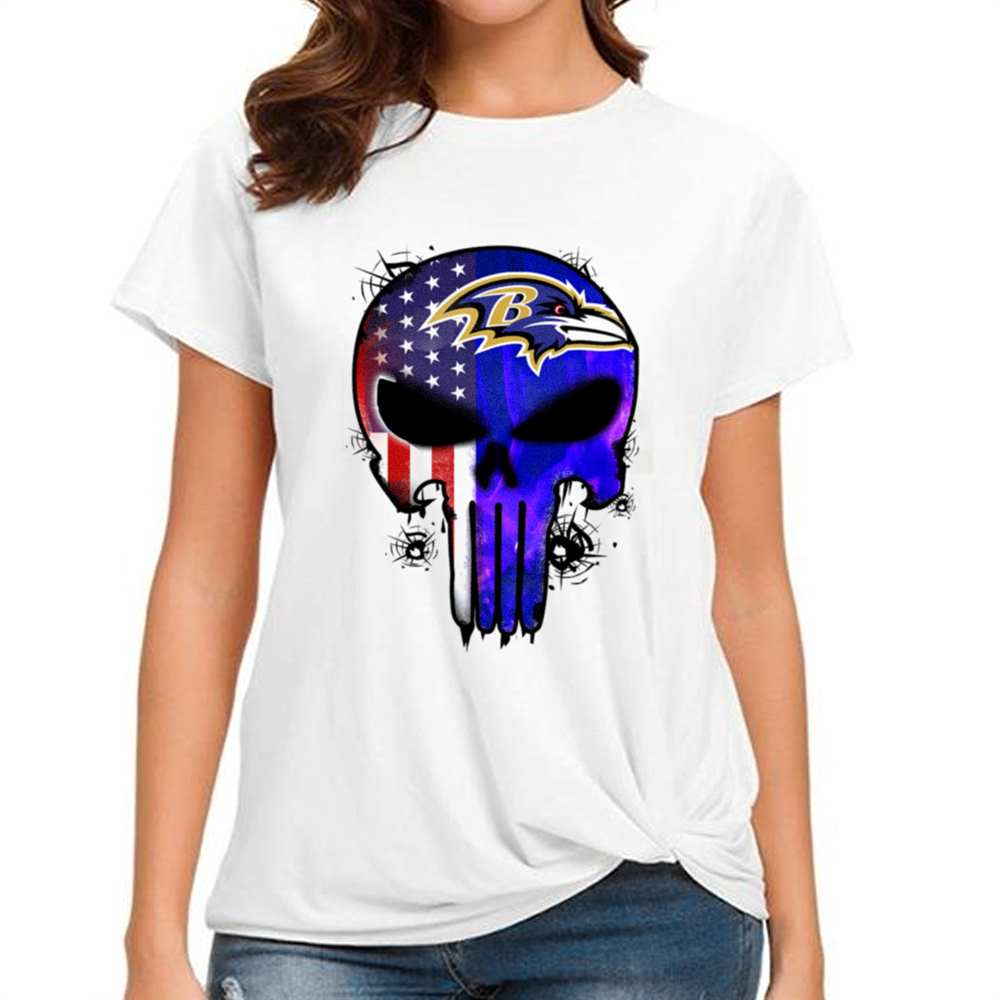Punisher Skull Baltimore Ravens T-Shirt