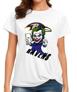 T Shirt Women DSBN047 Joker Smile Baltimore Ravens T Shirt