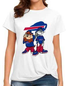 T Shirt Women DSBN060 Looney Tunes Bugs And Taz Buffalo Bills T Shirt