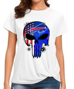 T Shirt Women DSBN063 Punisher Skull Buffalo Bills T Shirt