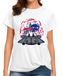 T Shirt Women DSBN064 Rick Morty In Spaceship Buffalo Bills T Shirt