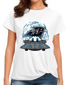 T Shirt Women DSBN070 Rick Morty In Spaceship Carolina Panthers T Shirt