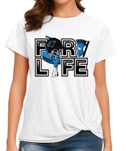 T Shirt Women DSBN073 For Life Helmet Flag Carolina Panthers T Shirt