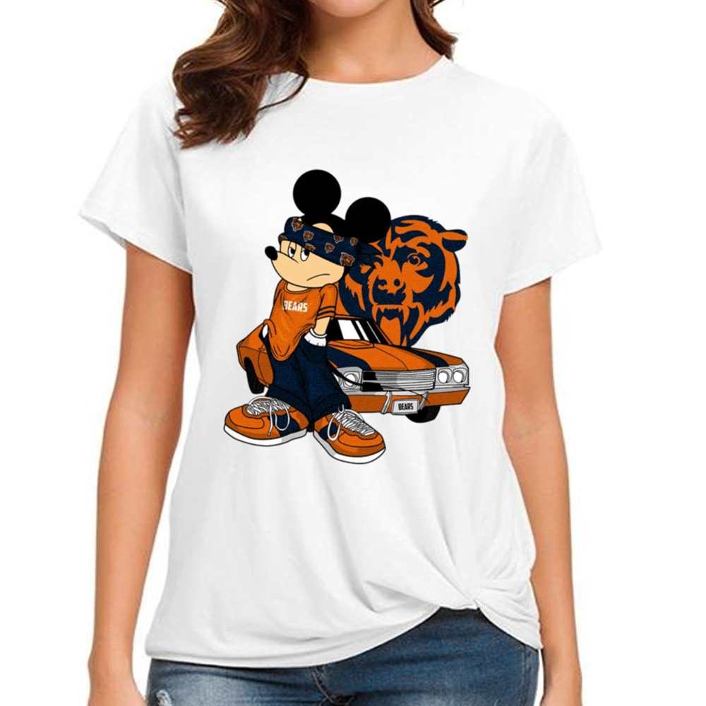 Mickey Gangster And Car Chicago Bears T-Shirt
