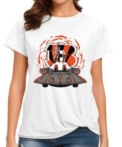 T Shirt Women DSBN104 Rick Morty In Spaceship Cincinnati Bengals T Shirt