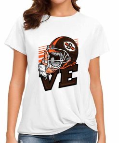 T Shirt Women DSBN114 Love Sign Cleveland Browns T Shirt