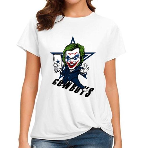 T Shirt Women DSBN135 Joker Smile Dallas Cowboys T Shirt