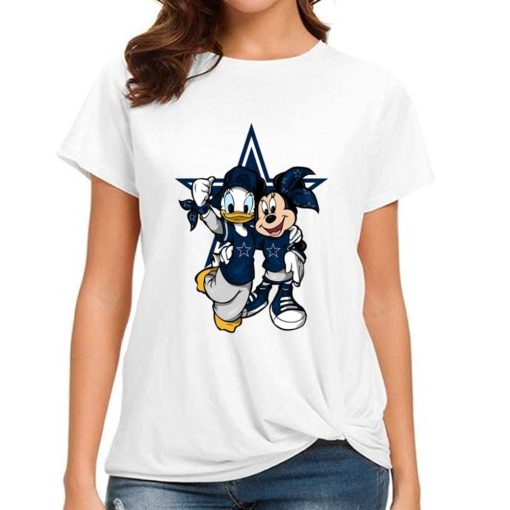 T Shirt Women DSBN137 Minnie And Daisy Duck Fans Dallas Cowboys T Shirt