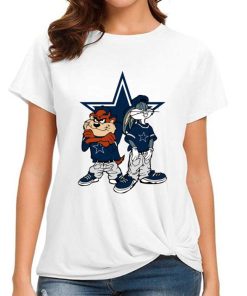 T Shirt Women DSBN138 Looney Tunes Bugs And Taz Dallas Cowboys T Shirt