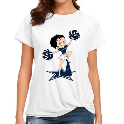 T Shirt Women DSBN142 Betty Boop Halftime Dance Dallas Cowboys T Shirt