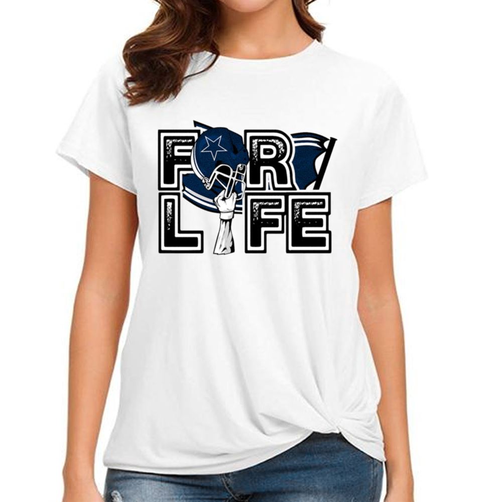 For Life Helmet Flag Dallas Cowboys T-Shirt