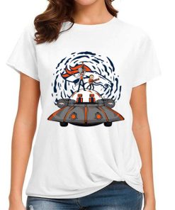 T Shirt Women DSBN159 Rick Morty In Spaceship Denver Broncos T Shirt