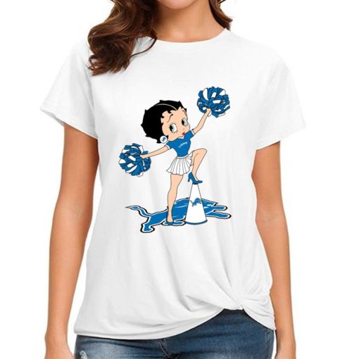 T Shirt Women DSBN162 Betty Boop Halftime Dance Detroit Lions T Shirt