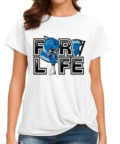 T Shirt Women DSBN169 For Life Helmet Flag Detroit Lions T Shirt