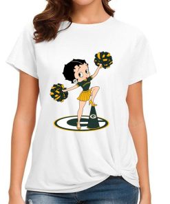 T Shirt Women DSBN178 Betty Boop Halftime Dance Green Bay Packers T Shirt