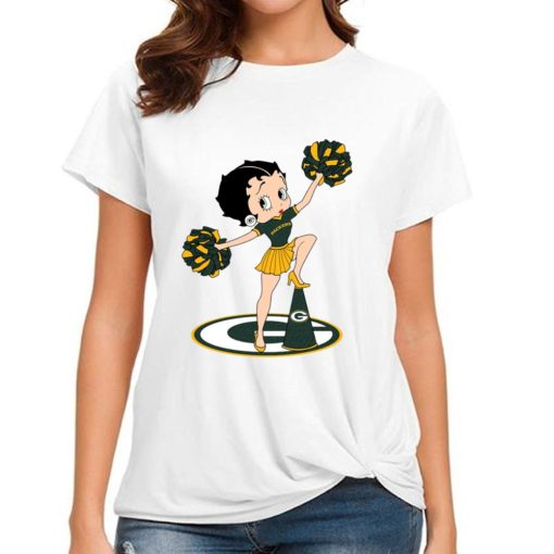 T Shirt Women DSBN178 Betty Boop Halftime Dance Green Bay Packers T Shirt