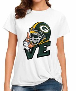 T Shirt Women DSBN186 Love Sign Green Bay Packers T Shirt