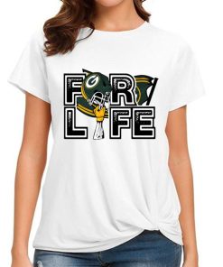 T Shirt Women DSBN191 For Life Helmet Flag Green Bay Packers T Shirt