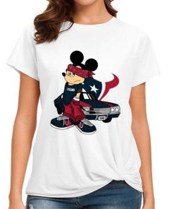 T Shirt Women DSBN208 Mickey Gangster And Car Houston Texans T Shirt