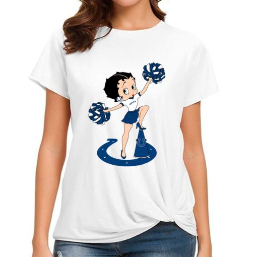 T Shirt Women DSBN210 Betty Boop Halftime Dance Indianapolis Colts T Shirt