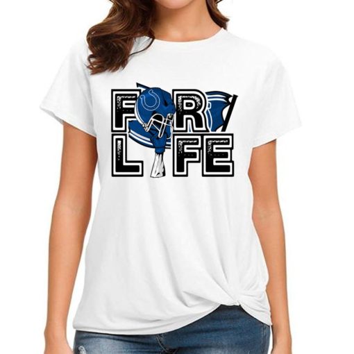T Shirt Women DSBN214 For Life Helmet Flag Indianapolis Colts T Shirt