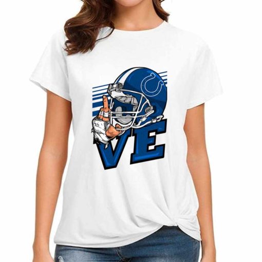 T Shirt Women DSBN219 Love Sign Indianapolis Colts T Shirt
