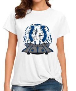 T Shirt Women DSBN221 Rick Morty In Spaceship Indianapolis Colts T Shirt