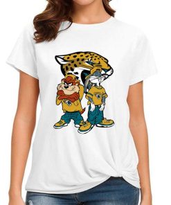 T Shirt Women DSBN227 Looney Tunes Bugs And Taz Jacksonville Jaguars T Shirt