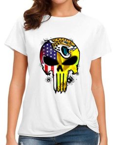 T Shirt Women DSBN231 Punisher Skull Jacksonville Jaguars T Shirt