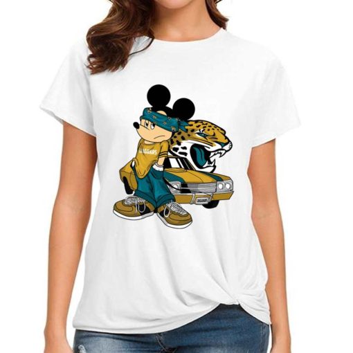 T Shirt Women DSBN240 Mickey Gangster And Car Jacksonville Jaguars T Shirt