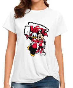 T Shirt Women DSBN248 Minnie And Daisy Duck Fans Kansas City Chiefs T Shirt