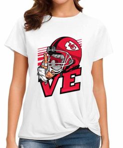 T Shirt Women DSBN252 Love Sign Kansas City Chiefs T Shirt