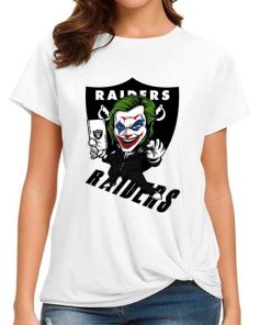 T Shirt Women DSBN267 Joker Smile Las Vegas Raiders T Shirt