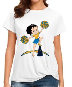 T Shirt Women DSBN275 Betty Boop Halftime Dance Los Angeles Chargers T Shirt