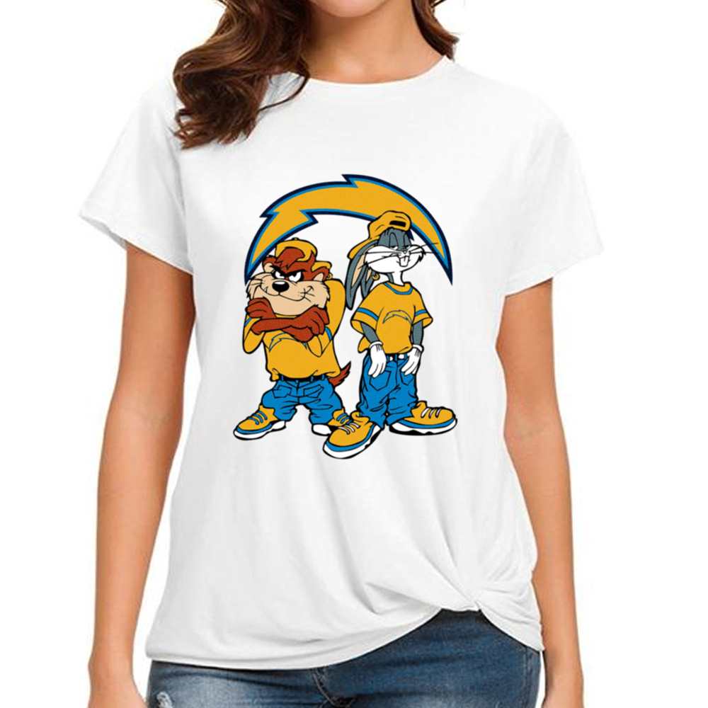 Looney Tunes Bugs And Taz Los Angeles Chargers T-Shirt - Cruel Ball