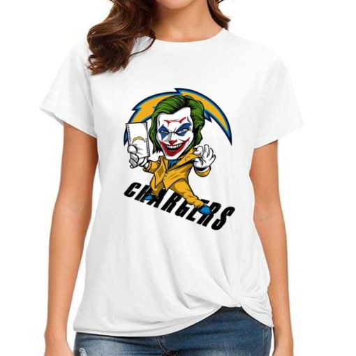 T Shirt Women DSBN283 Joker Smile Los Angeles Chargers T Shirt