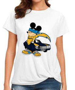 T Shirt Women DSBN285 Mickey Gangster And Car Los Angeles Chargers T Shirt