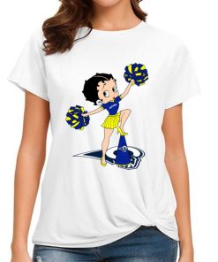 T Shirt Women DSBN290 Betty Boop Halftime Dance Los Angeles Rams T Shirt