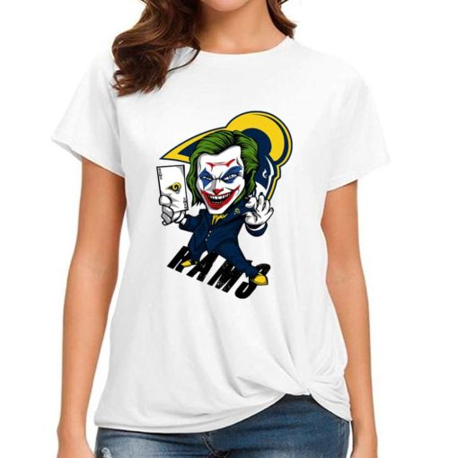 T Shirt Women DSBN297 Joker Smile Los Angeles Rams T Shirt