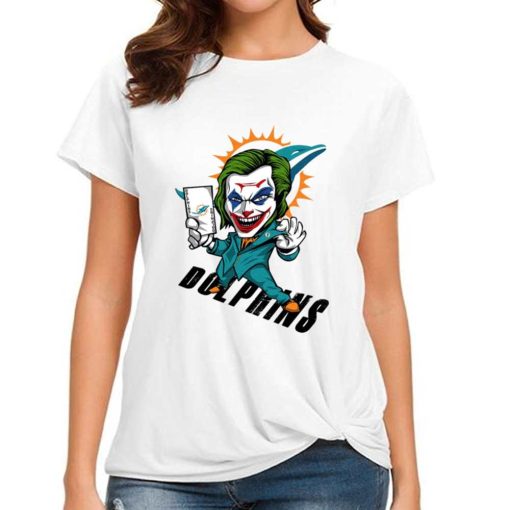T Shirt Women DSBN310 Joker Smile Miami Dolphins T Shirt