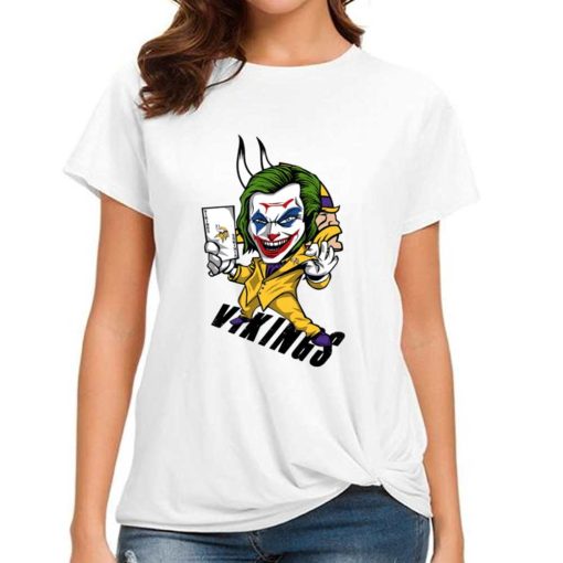 T Shirt Women DSBN331 Joker Smile Minnesota Vikings T Shirt