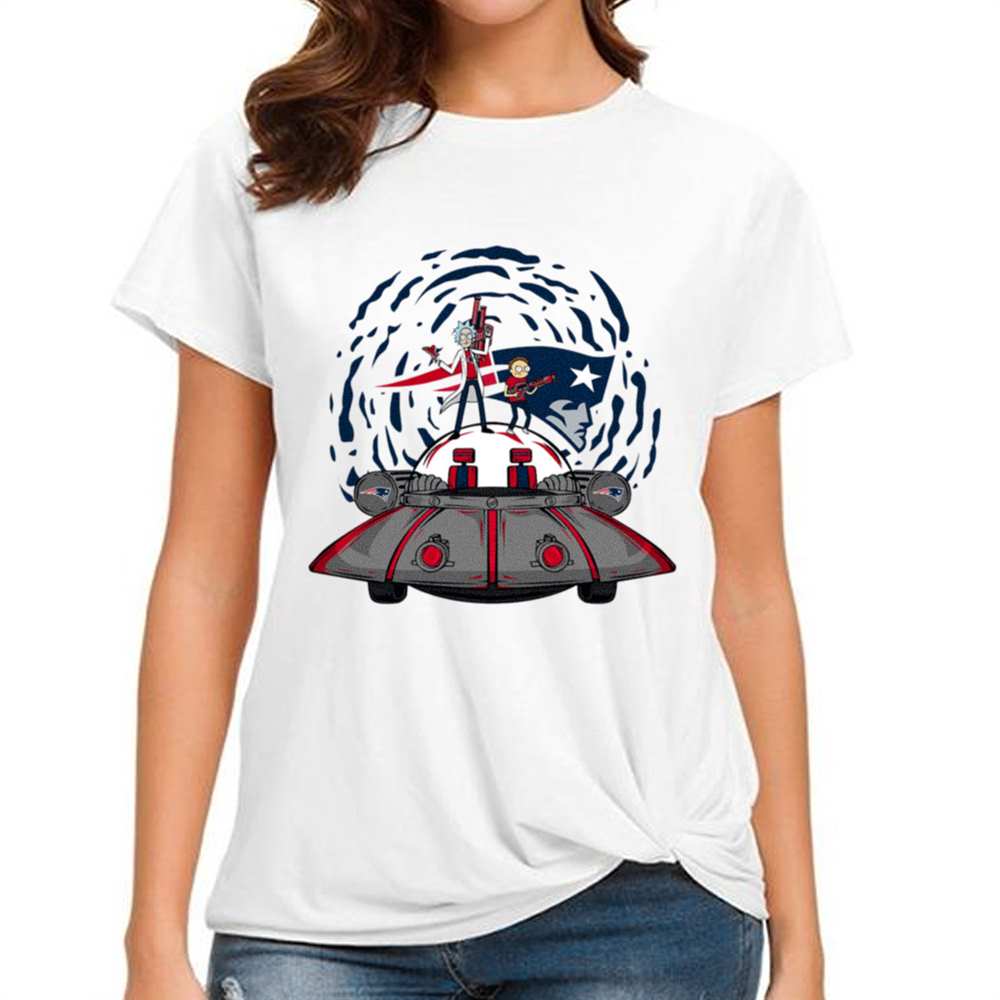 Rick Morty In Spaceship New England Patriots T-Shirt